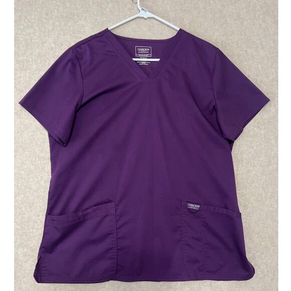 Lot of 3 Cherokee Revolution Workwear & Code Happy Womens V Neck Scrub Top Sz L - Picture 2 of 8